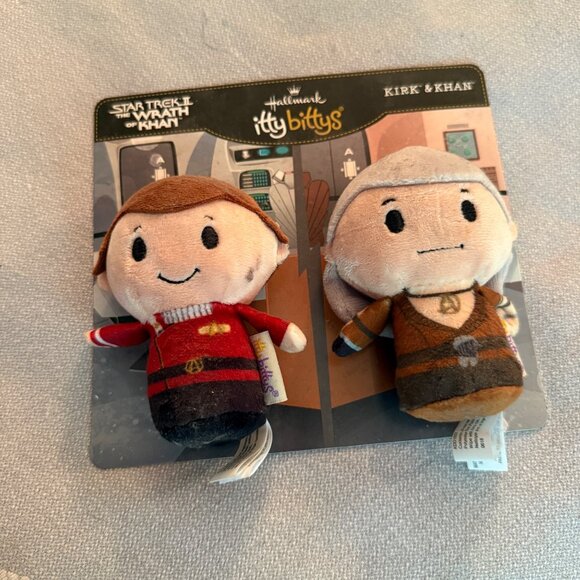 Star Trek Wrath Of Khan Hallmark Itty Bittys Kirk & Khan Plush Figures Set - Picture 1 of 2